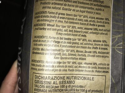 Grissini au Sésame - Fontenato