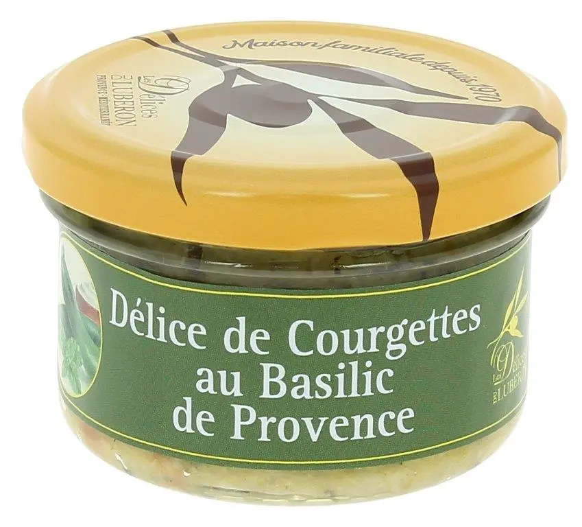 DELICE DE COURGETTE au basilic de Provence 90g — Les Délices du Luberon, L’Isle-sur-la-Sorgue, Provence