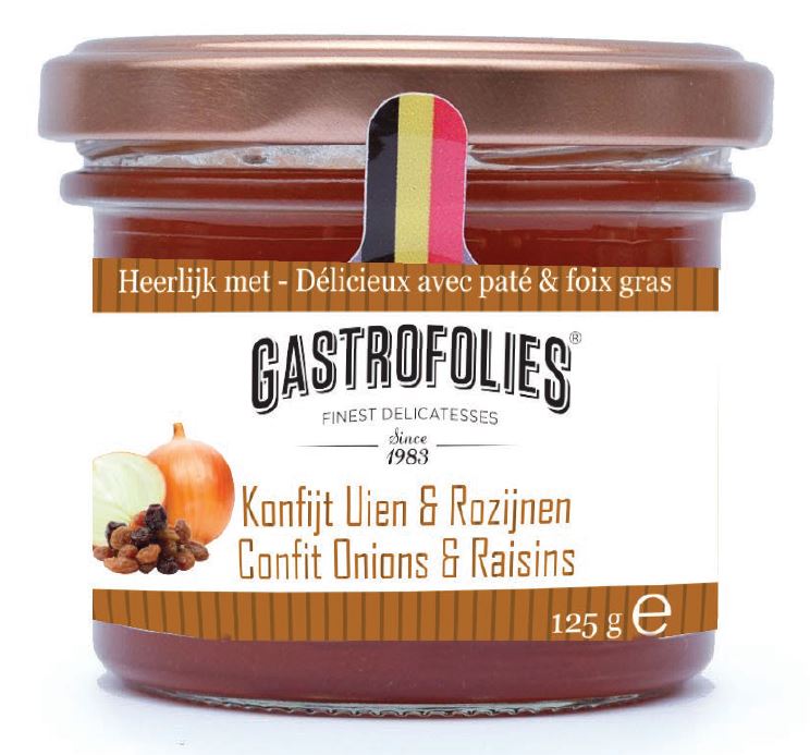 Confit d’oignon et raisins 125g