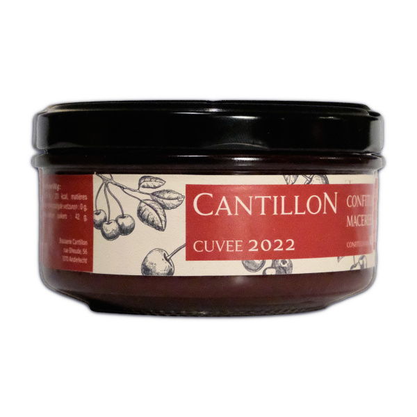 Confiture de framboise macerée dans de la kriek 185ml