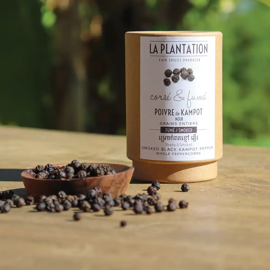 POIVRE DE KAMPOT NOIR FUMÉ 50G — La Plantation, Kampot, Cambodge