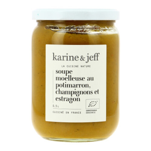 Soupe moelleuse au potimarron, champignons et estragon