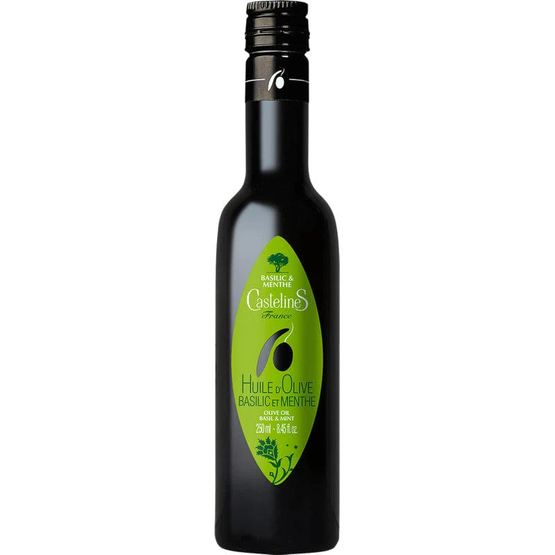 Huile d'Olive Basilic & Menthe - Moulin Castelas