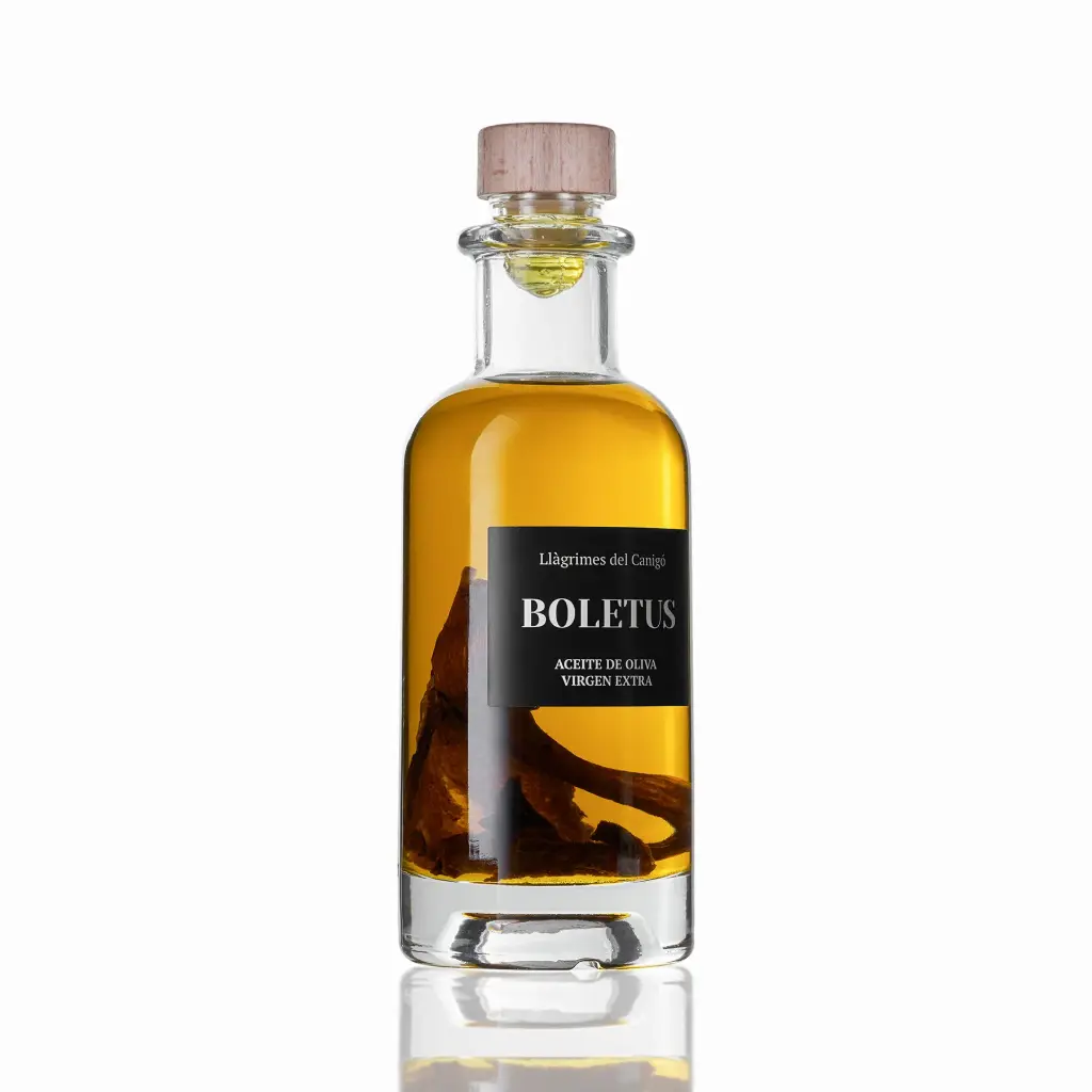 HUILE D'OLIVE AROMATISÉE AU CÈPE  — Llagrimes del Canigó, Agullana, Catalunya
