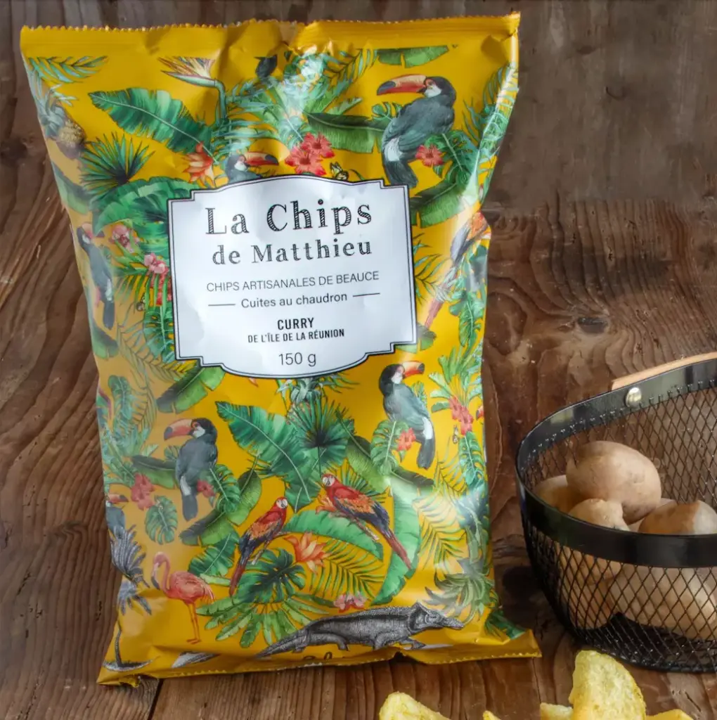CHIPS AU CURRY de l'île de la Réunion 150G — Belsia, Ferme de Letourville, Boisville, Loire