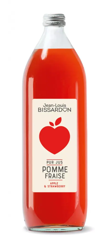 JUS DE POMME FRAISE 1L  — Bissardon