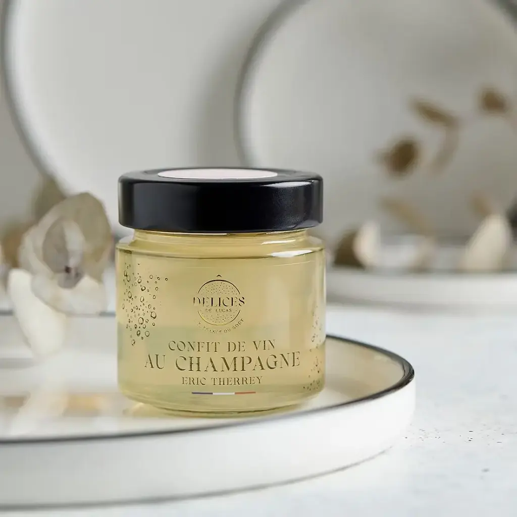 CONFIT DE VIN AU CHAMPAGNE  — O Delice de Lucas, Villeloup, Aube
