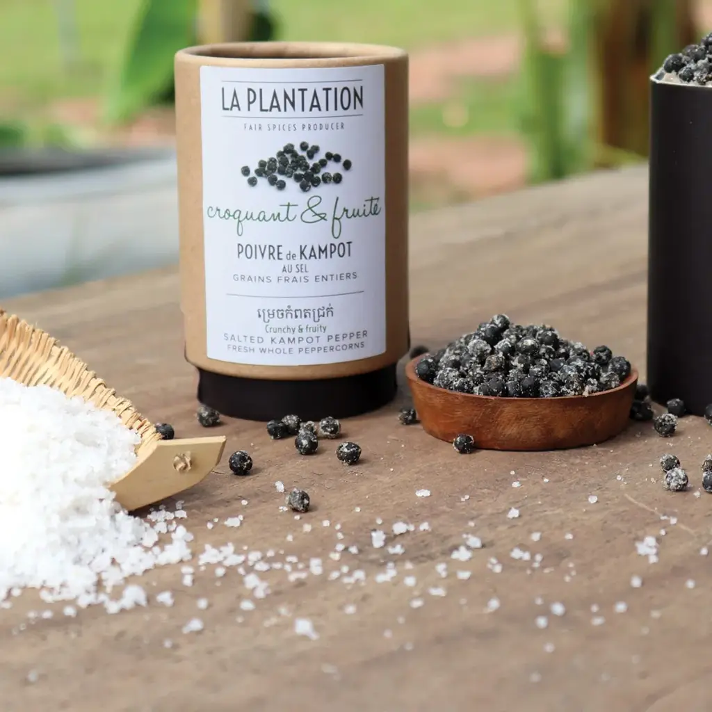 POIVRE DE KAMPOT FRAIS AU SEL 250G — La Plantation, Kampot, Cambodge
