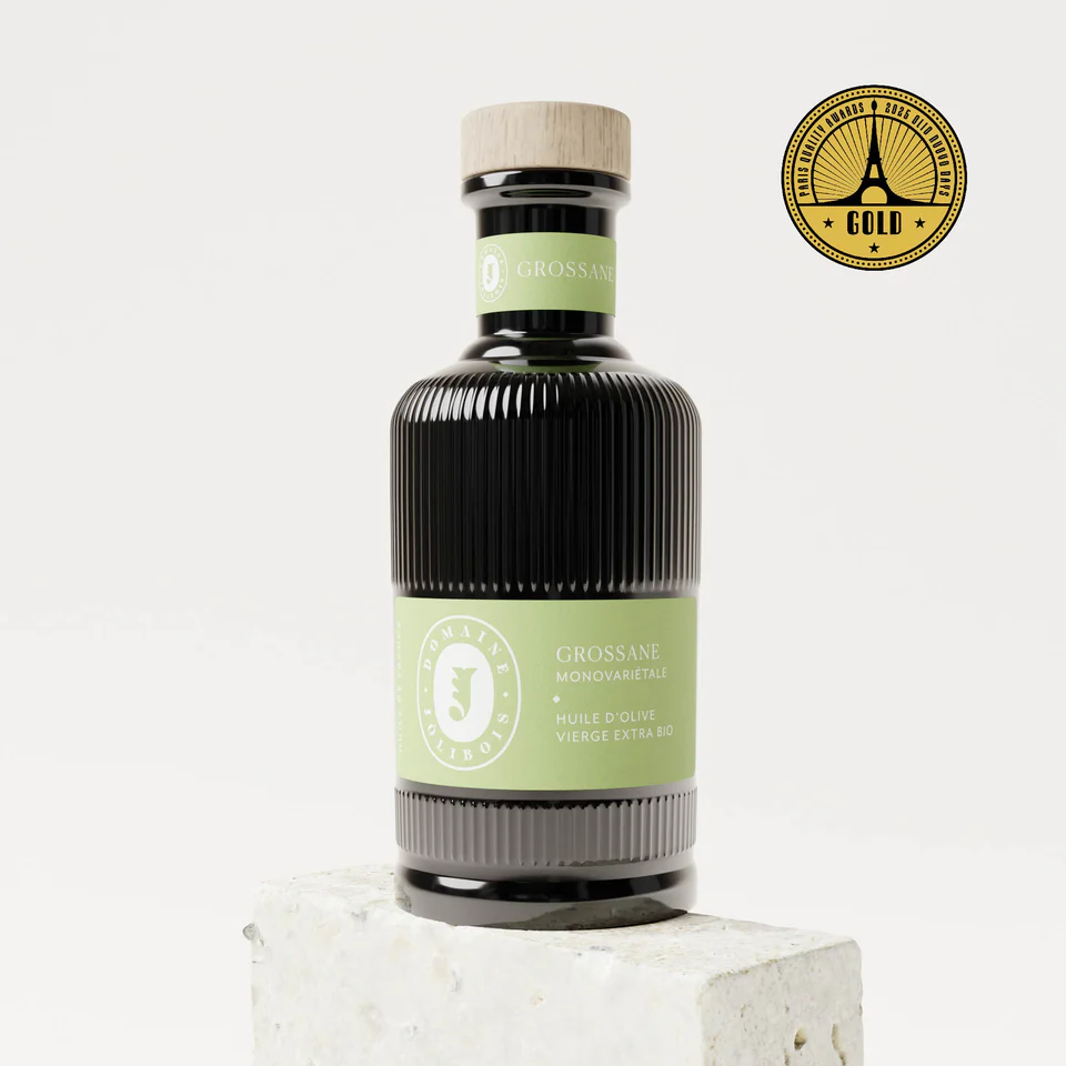 HUILE D'OLIVE GROSSANE 50cl — Domaine Joli—Bois, Eyguières, Provence