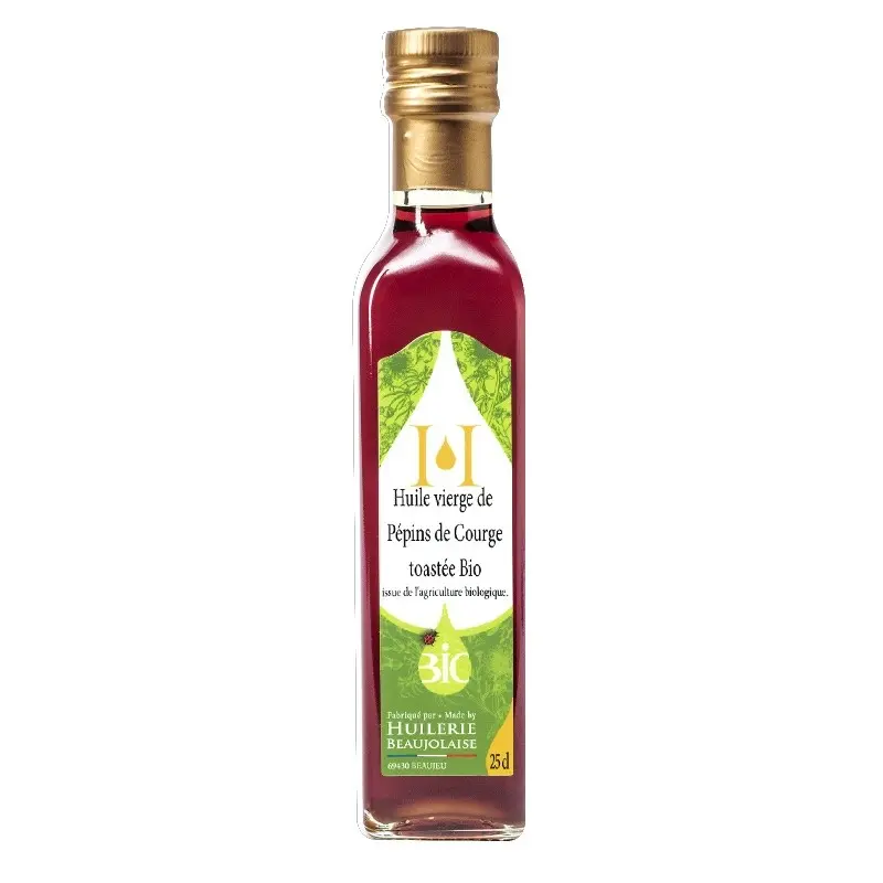 HUILE VIERGE DE COURGE TOASTE 25cl — Huilerie Beaujolaise, Beaujeu, Rhône