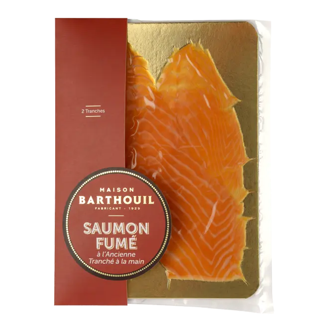 SAUMON FUME à l'Ancienne Elevage, Norvège 120g  — Maison Barthouil, Peyrehorade, Landes