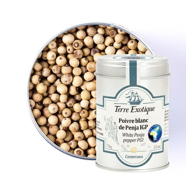 POIVRE BLANC DE PENJA IGP, Cameroun 70g — Terre Exotique