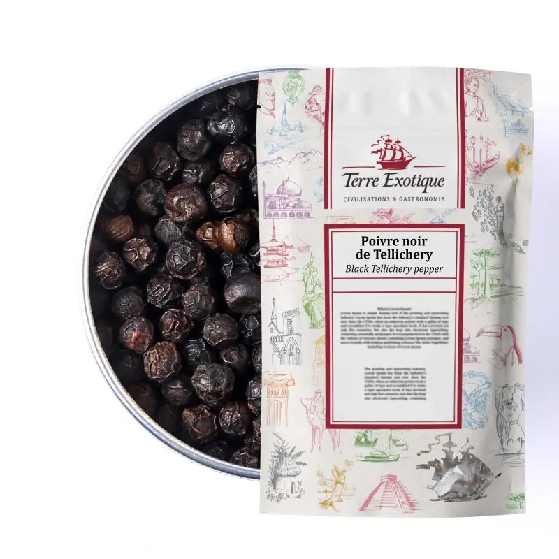 POIVRE NOIR DE TELLICHERRY 1KG — Terre Exotique, Rochecorbon, Loire