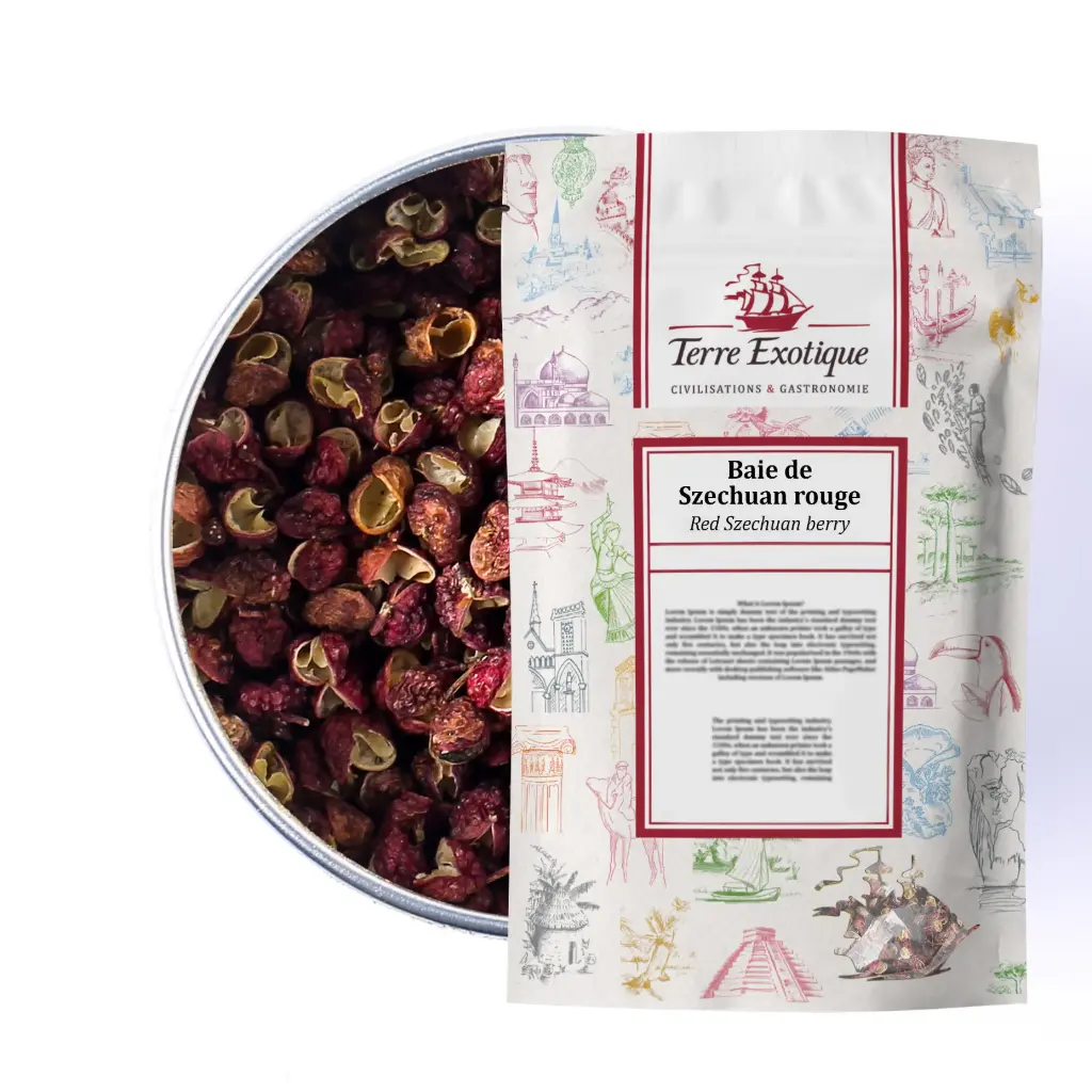 BAIE DE SZECHUAN ROUGE 500 G — Terre Exotique, Rochecorbon, Loire