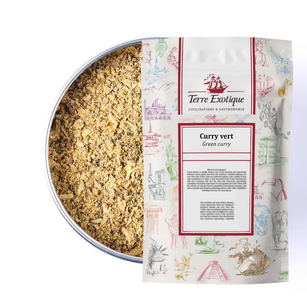 CURRY VERT 500 G — Terre Exotique, Rochecorbon, Loire