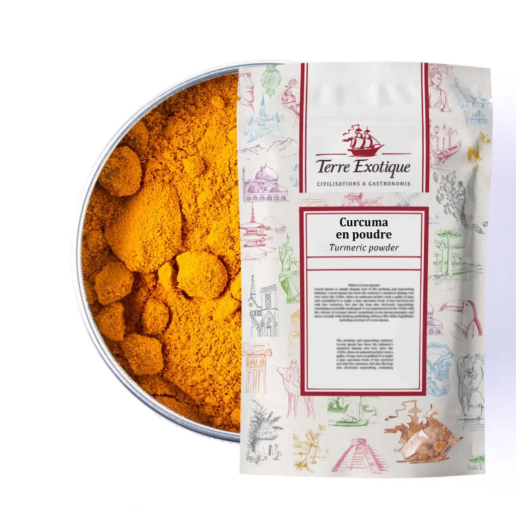 CURCUMA EN POUDRE 500 G — Terre Exotique, Rochecorbon, Loire