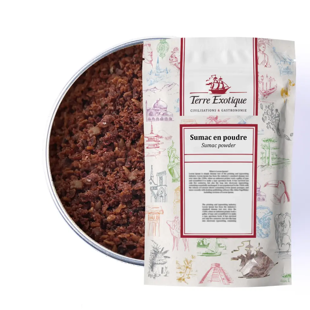 SUMAC EN POUDRE 500 G — Terre Exotique, Rochecorbon, Loire