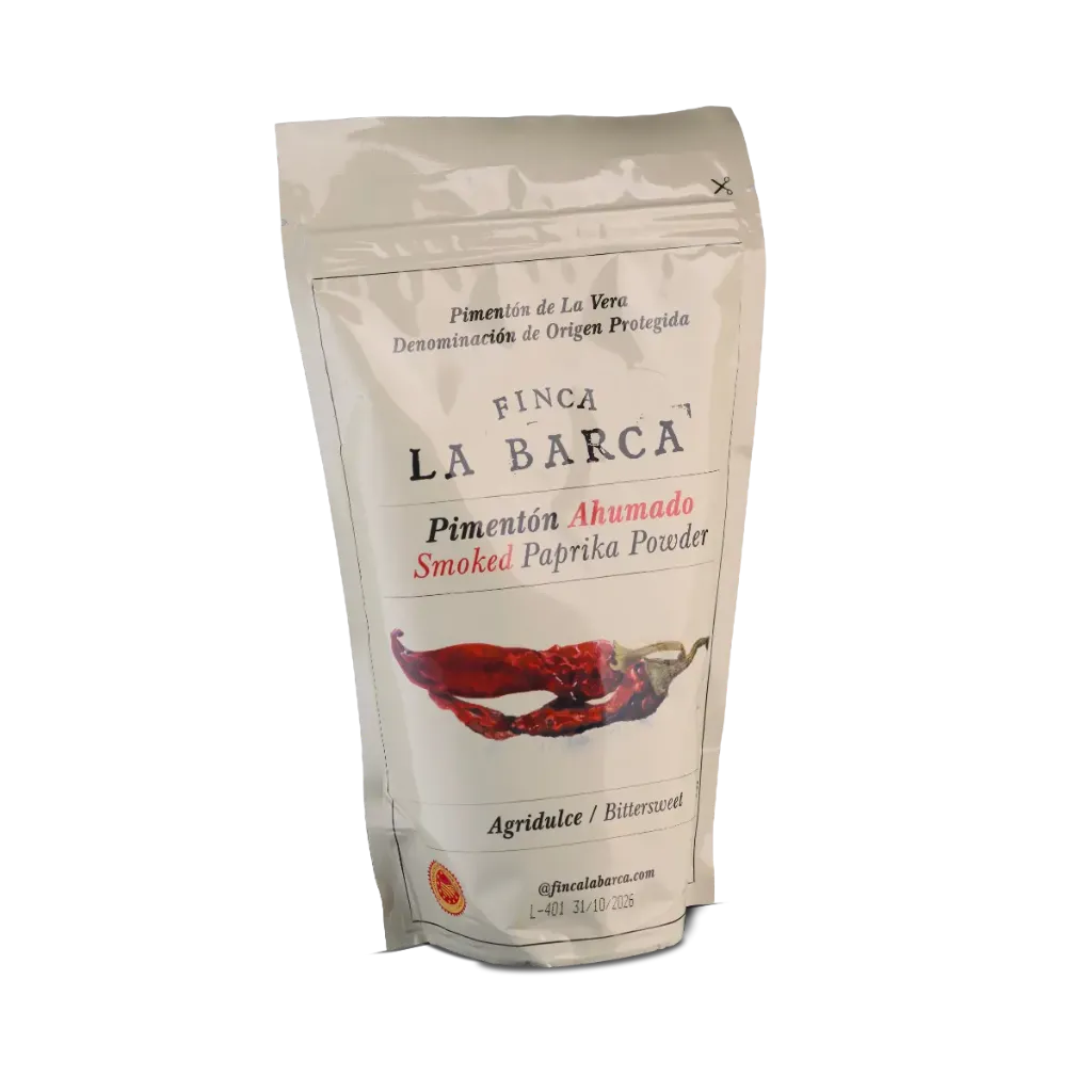 PIMENTÓN FUMÉ PIQUANT 500 G — Finca La Barca, Plasencia, Extremadura