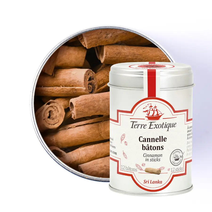 CANNELLE CEYLAN EN BÂTONS 35g — Terre Exotique, Rochecorbon, Loire