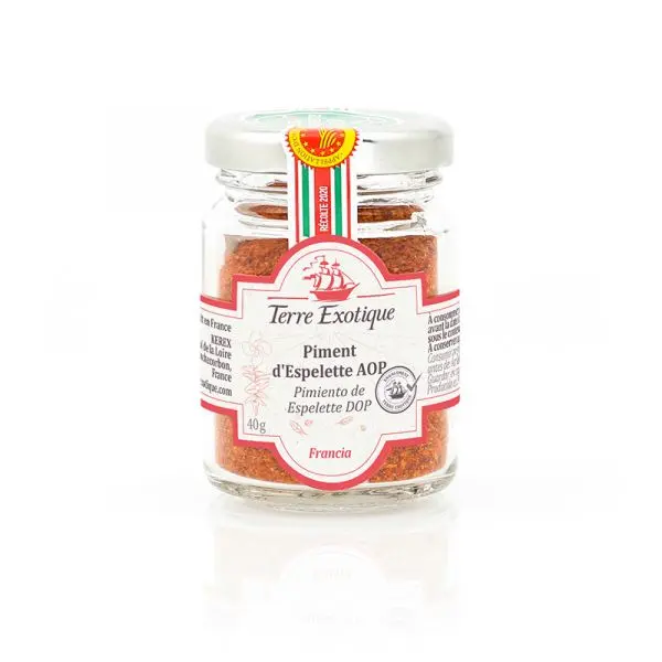 PIMENT D'ESPELETTE AOP 40g — Terre Exotique, Rochecorbon, Loire
