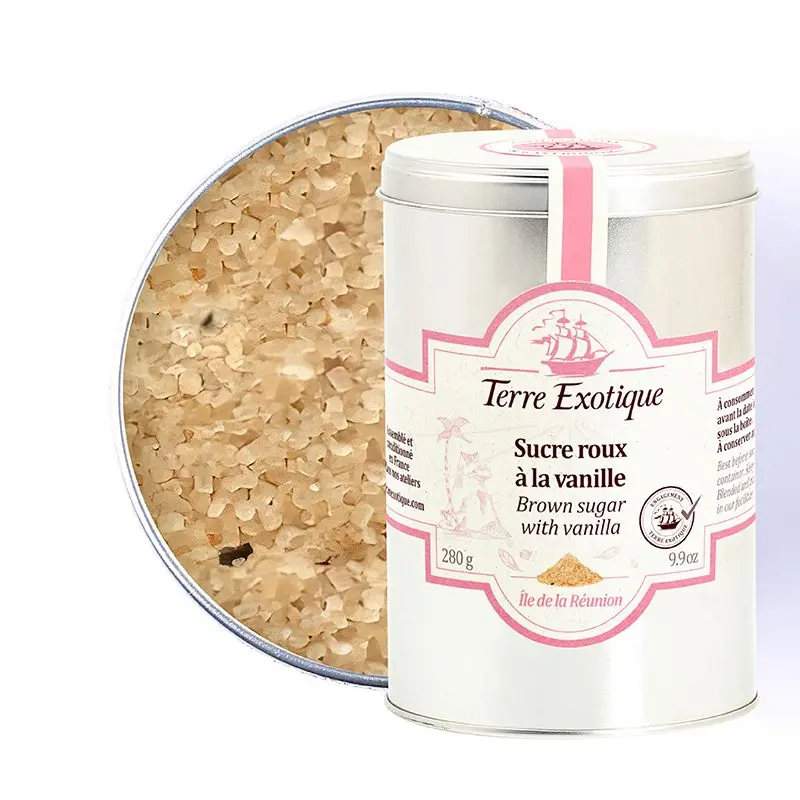 SUCRE ROUX À LA VANILLE 280g — Terre Exotique, Rochecorbon, Loire