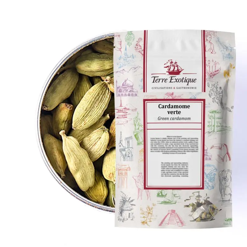 CARDAMOME VERTE Entière 500g — Terre Exotique, Rochecorbon, Loire