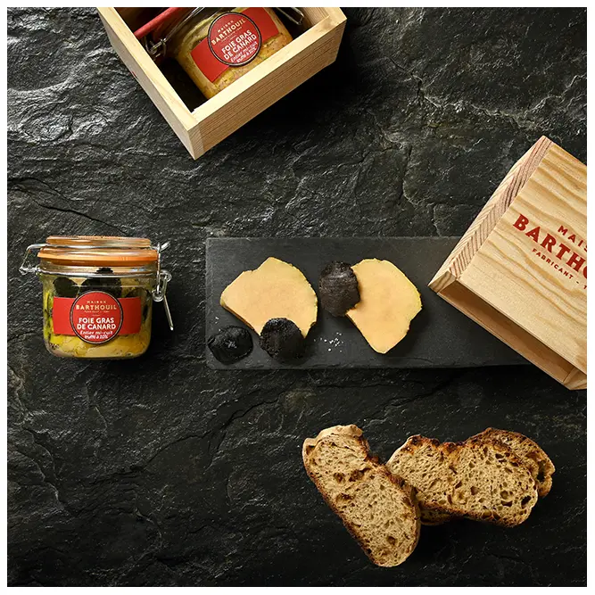 FOIE GRAS Truffé 10% Melanosporum 180g — Maison Barthouil, Peyrehorade, Landes