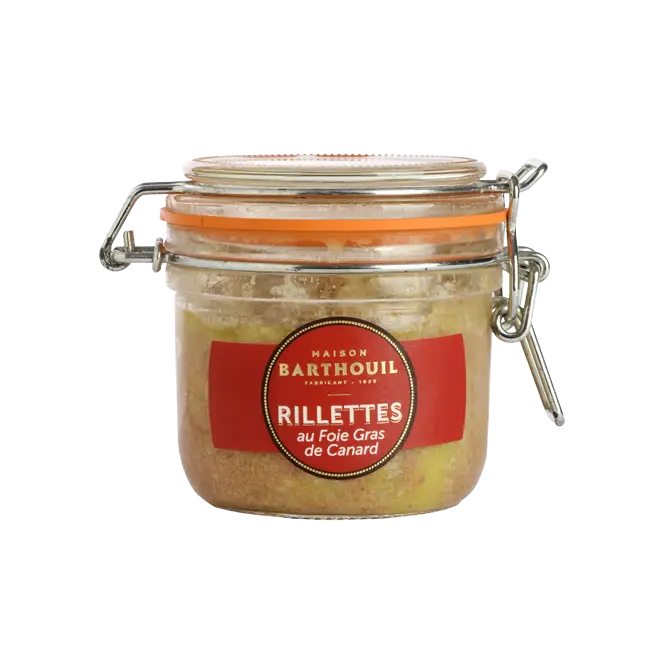 RILLETTES AU FOIE GRAS DE CANARD 25% 190g — Maison Barthouil, Peyrehorade, Landes