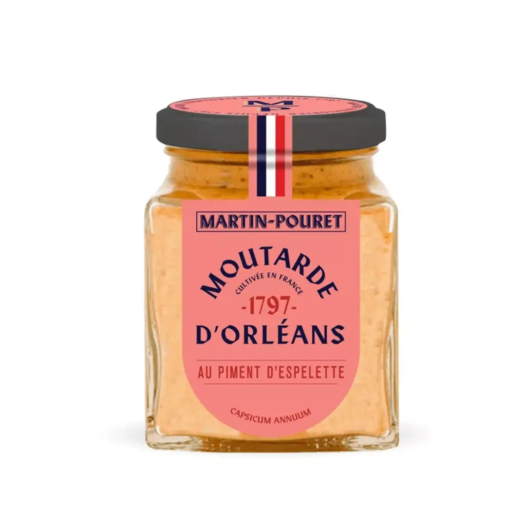 MOUTARDE AU PIMENT D'ESPELETTE 200g — Martin Pouret, Orléans, Loire