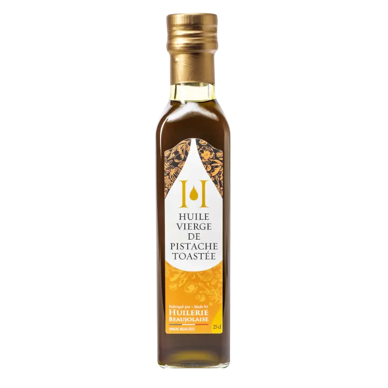 HUILE VIERGE DE PISTACHE TOASTEE 10cl — Huilerie Beaujolaise, Beaujeu, Rhône