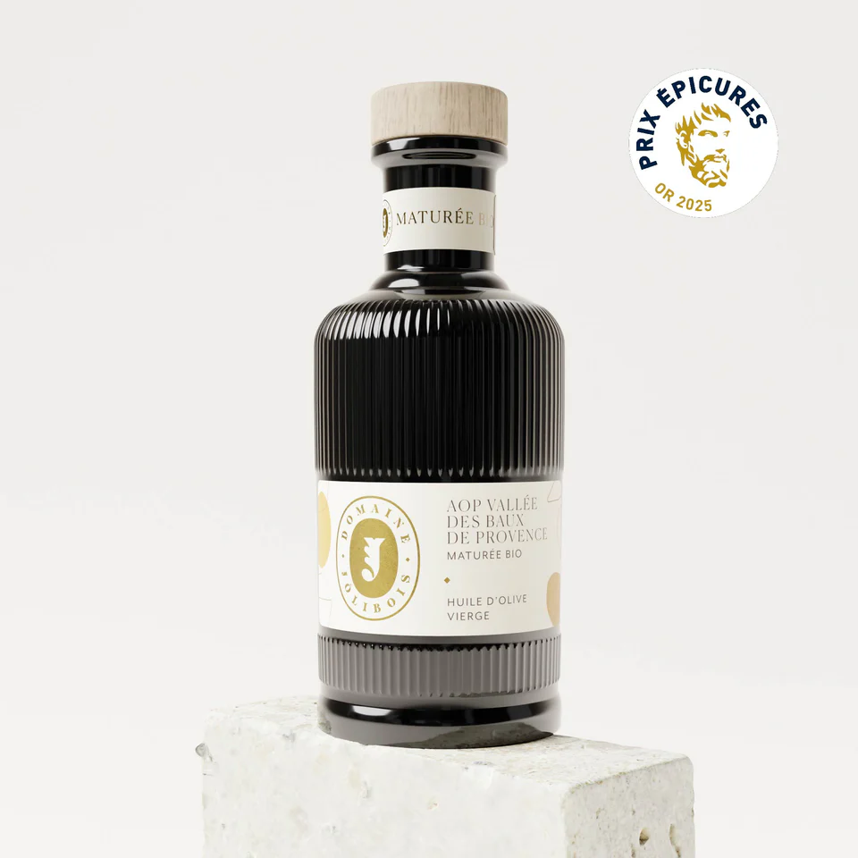 HUILE D'OLIVE MATUREE 20cl Vallée des Baux de Provence AOP — Domaine Joli-Bois, Eyguières, Provence