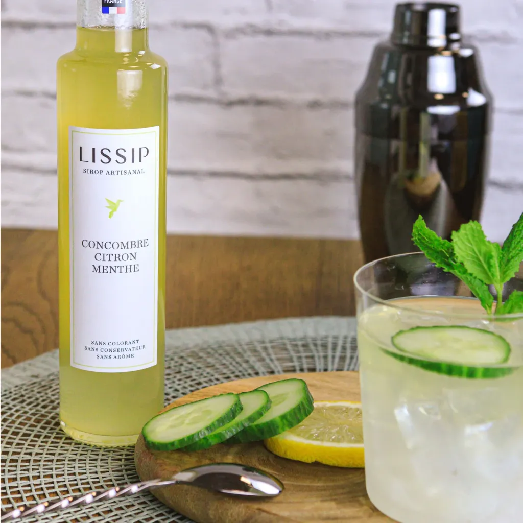 SIROP CONCOMBRE CITRON MENTHE — Lissip, Paris
