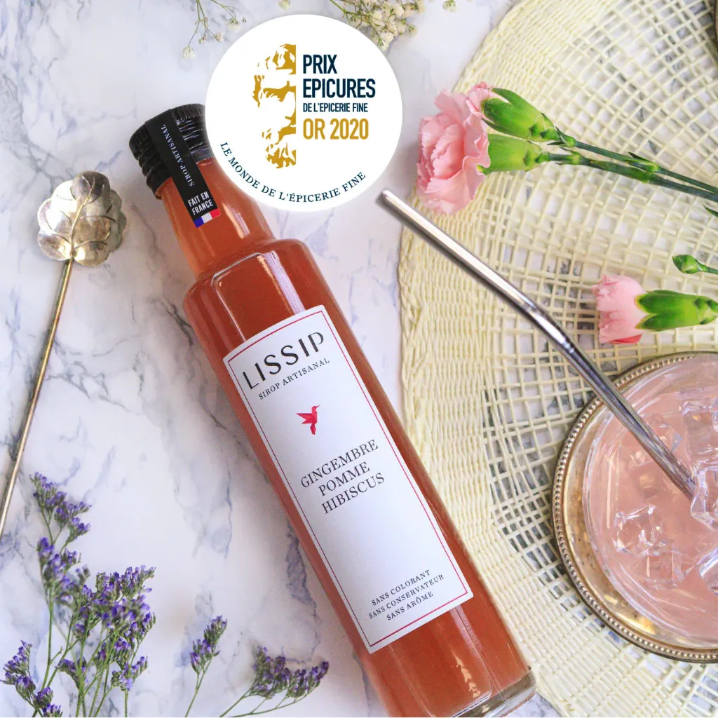SIROP GINGEMBRE, POMME & HIBISCUS — Lissip, Paris