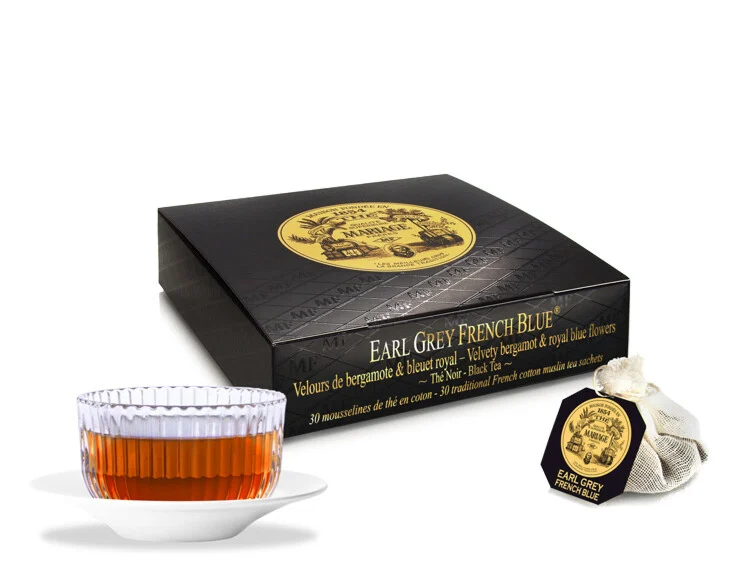 EARL GREY FRENCH BLUE, 30 Mousselines — Mariage Frères, Paris