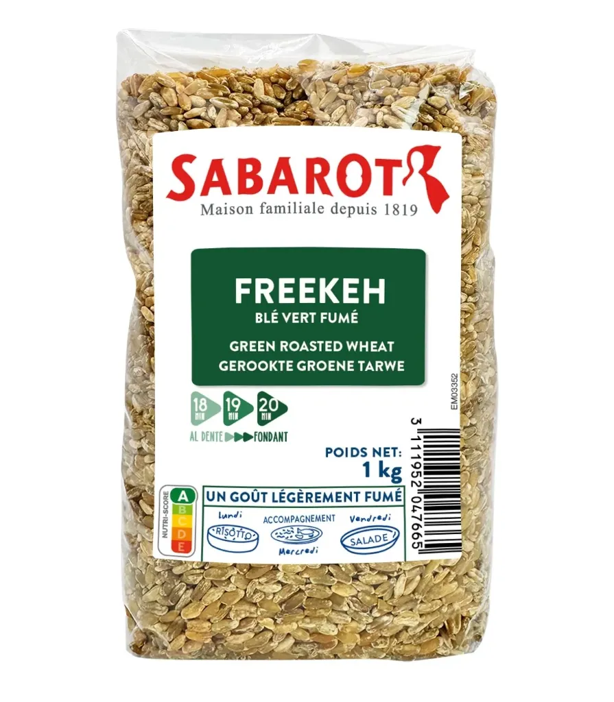 FREEKEH, Blé Vert Torrefié 1kg — Sabarot, Caspuzac, Auvergne
