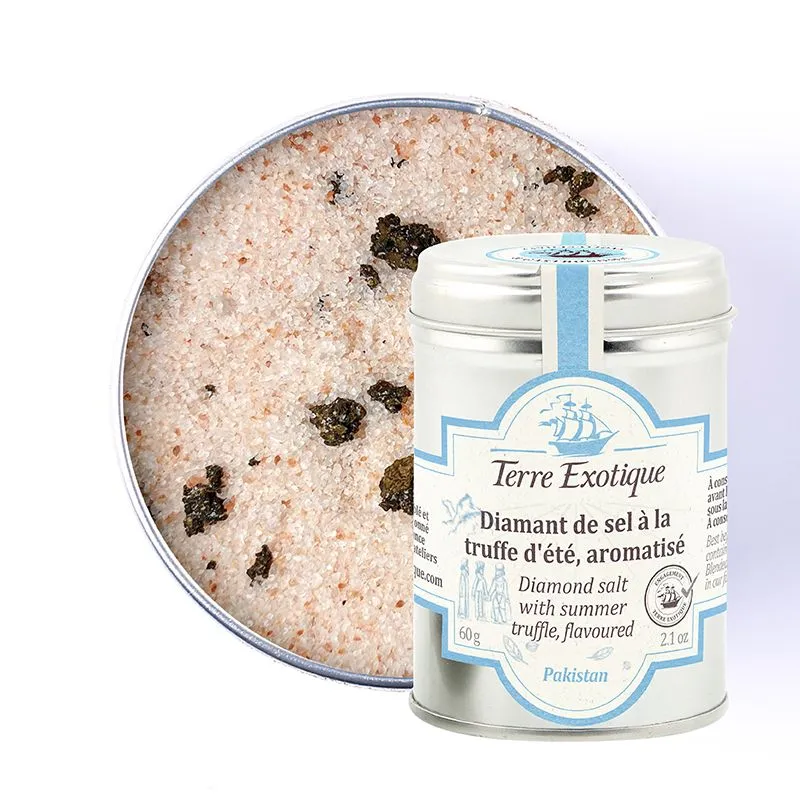 DIAMANT DE SEL à la truffe d'été, aromatisé 60g  — Terre Exotique, Rochecorbon, Loire
