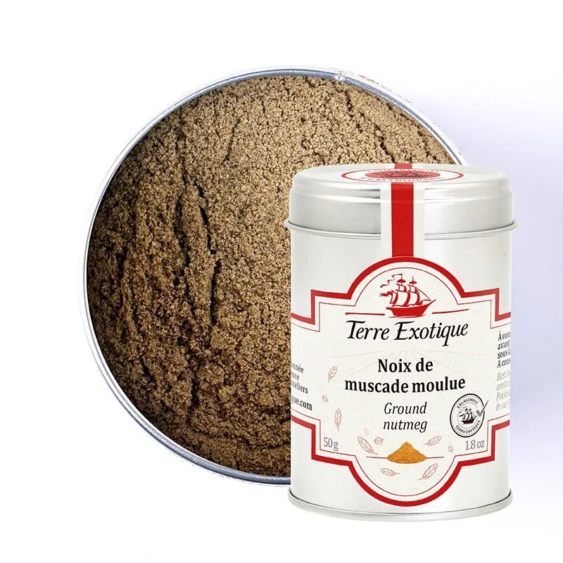 NOIX DE MUSCADE Moulue 50 G — Terre Exotique, Rochecorbon, Loire