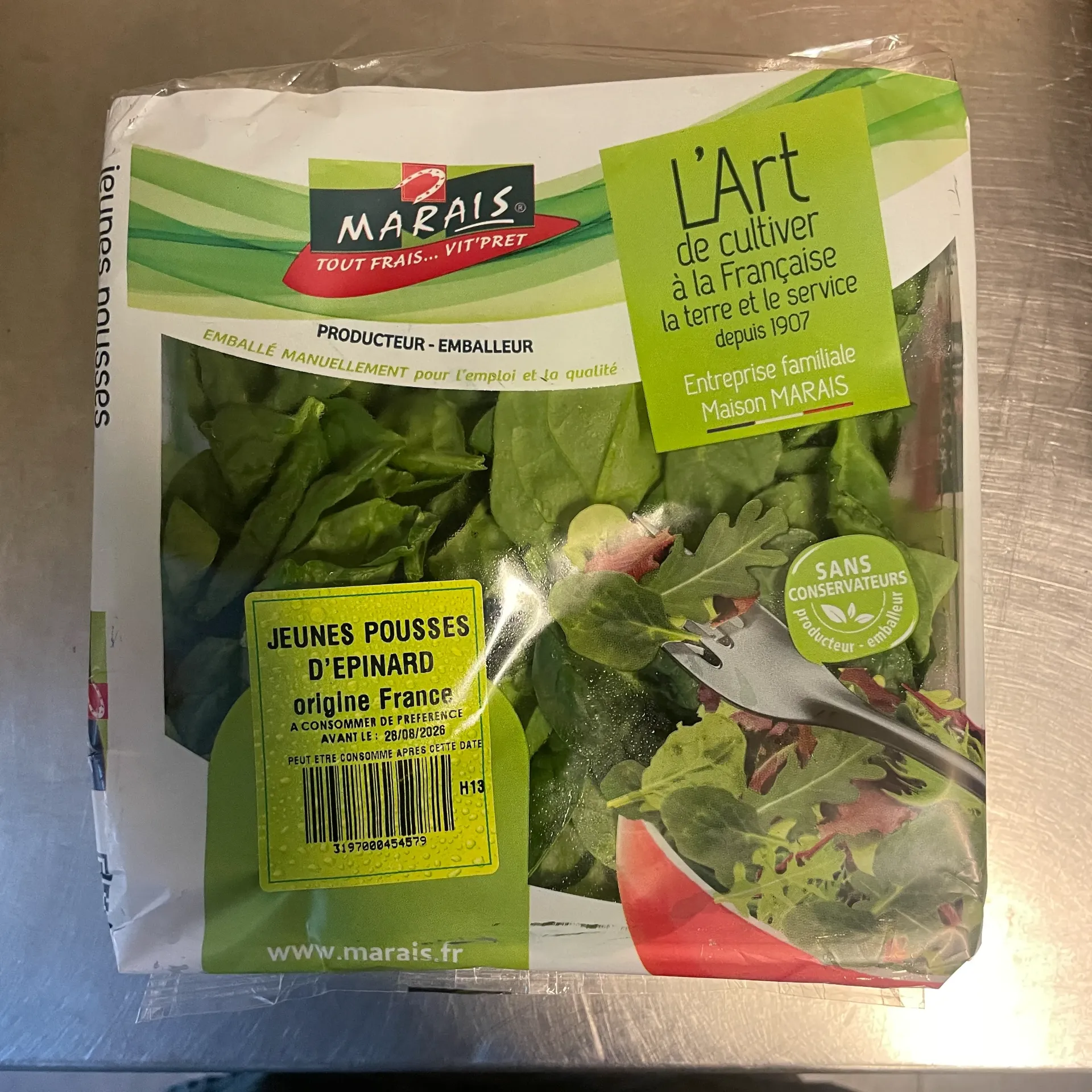EPINARD Jeune Pousse 125g — Marais Nantes