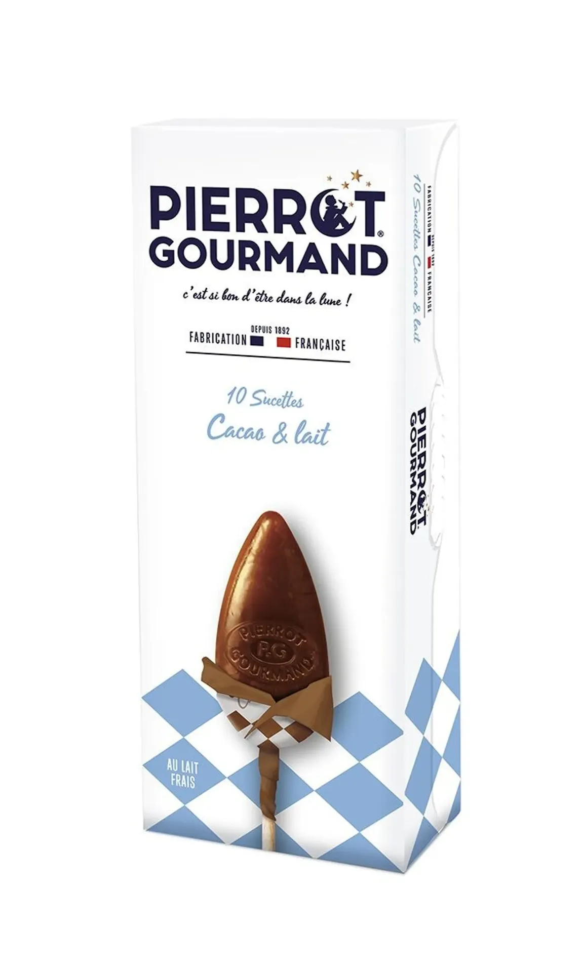 SUCETTES Cacao & Lait, Boite de 10 — Pierrot Gourmand, Altillac, Corrèze