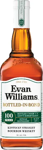 BOTTLED-IN-BOND WHITE LABEL  — Evan Williams