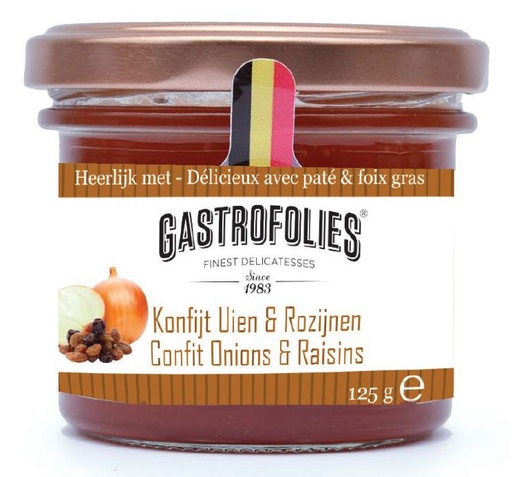 Confit d’oignon et raisins 125g