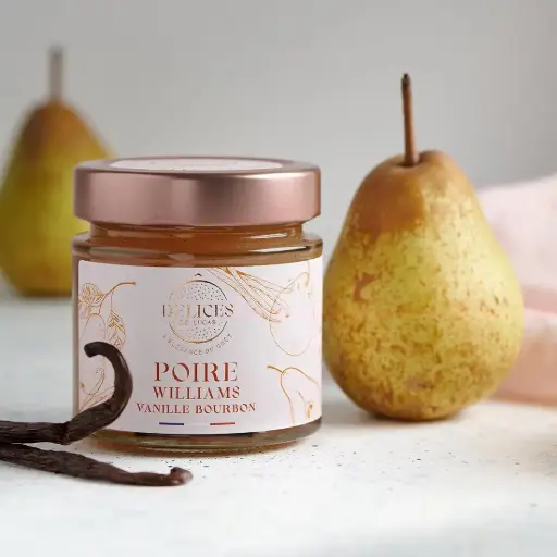 CONFITURE POIRE VANILLE BOURBON  — O Delice de Lucas, Villeloup, Aube