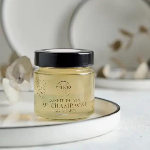 CONFIT DE VIN AU CHAMPAGNE  — O Delice de Lucas, Villeloup, Aube