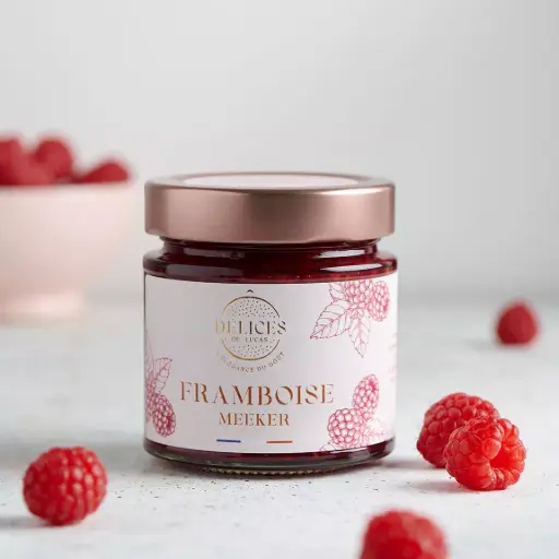 CONFITURE FRAMBOISE MEEKER  — O Delice de Lucas, Villeloup, Aube