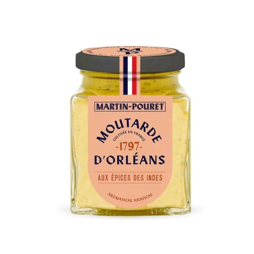 Moutarde aux épices des Indes 95g  - Martin Pouret