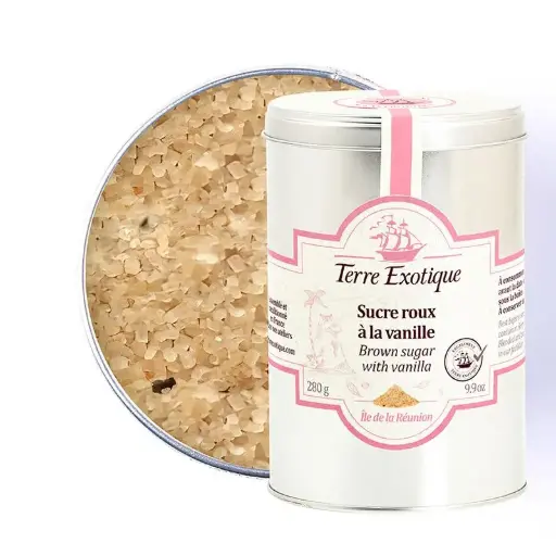 SUCRE ROUX À LA VANILLE 280g — Terre Exotique, Rochecorbon, Loire