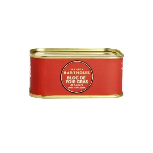 BLOC DE FOIE GRAS DE CANARD AVEC MORCEAUX 65g — Maison Barthouil, Peyrehorade, Landes