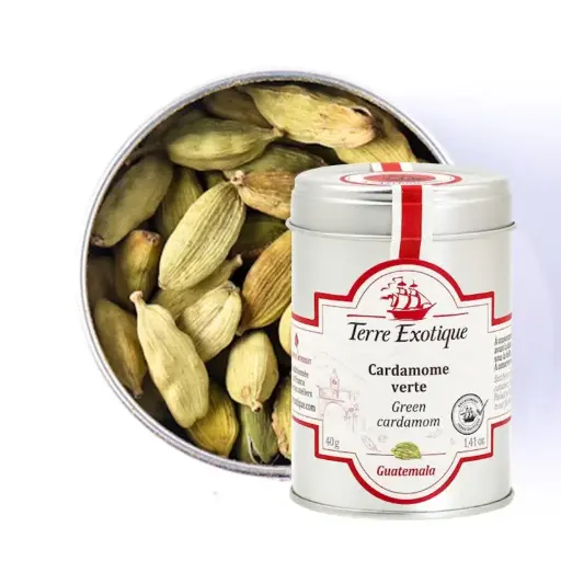 CARDAMOME VERTE Entière 40g — Terre Exotique, Rochecorbon, Loire