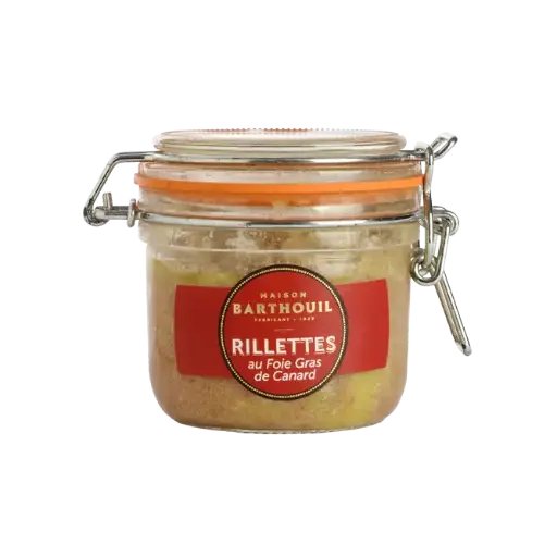 RILLETTES AU FOIE GRAS DE CANARD 25% 190g — Maison Barthouil, Peyrehorade, Landes